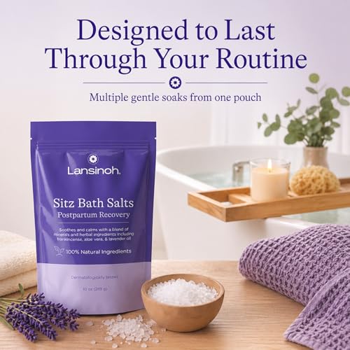 Sitz Bath Salts for Postpartum Care - Epsom Salt & Aloe Vera, 10 oz
