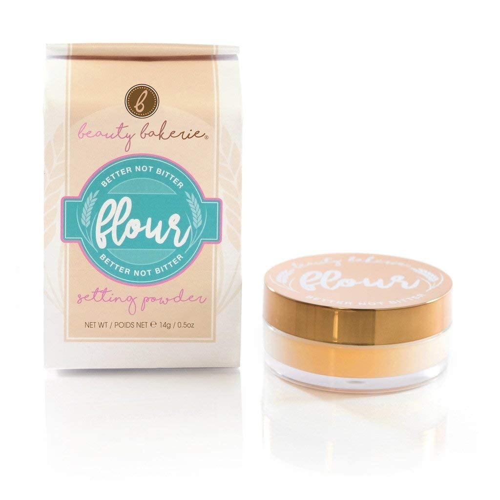 Beauty Bakerie Flour Setting Powder for Foundation, Loose Face Powder Makeup, Perfect for Oily Skin, Long-Lasting Matte Finish, Ideal for Baking and Blurring, 0.5oz, Plantain (Caramel)