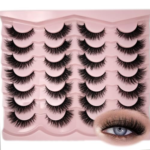 3D Mink Lashes 20mm Wispy Cat Eye False Eyelashes (10 Pairs)