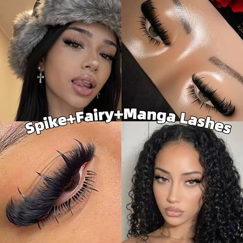 Spiky Cat Eye False Eyelashes - TNFVLONEINS Fox Eye Lashes