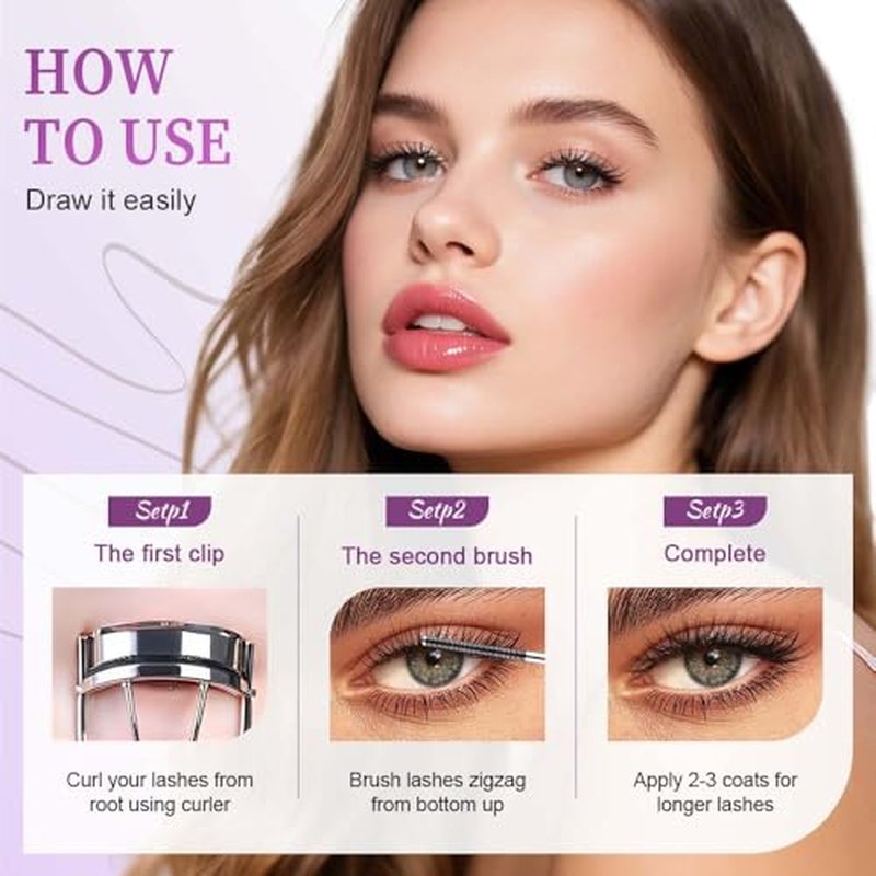 3D Curling Iron Mascara – Waterproof, Long-Lasting Lash Extension