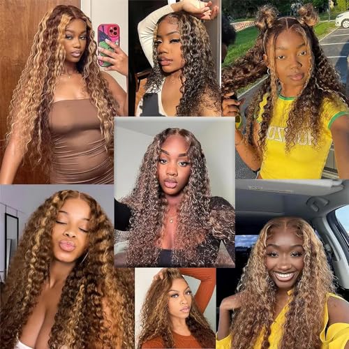 330g Brazilian Human Hair Bundles - Ombre Water Wave, 3 Pieces 24-28 Inch