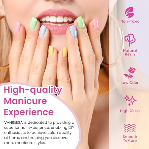 VANREESA 42 Pcs Gel Nail Polish Kit with U V Light 24 Colors Gel Nail Polish Set Green Blue Purple Pink Orange Complete Gel Nail Kit with Manicure Tools Gifts for Women DIY at Home