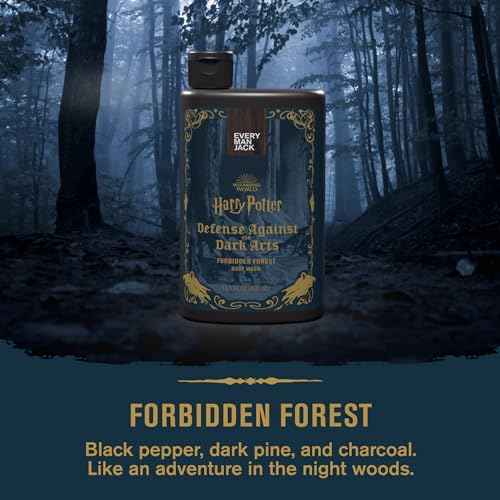 Every Man Jack Harry Potter Collectors Body Wash - Hogwarts Inspired Scents & Clean Ingredients - Defense Against the Dark Arts - Forbidden Forest Scent - 13.5 oz (Pack of 2)