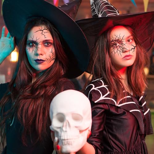 Halloween Cracked Skin Temporary Tattoos - 8 Large Sheets