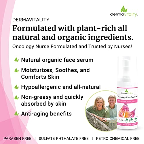 Unscented Face Moisturizer for Chemo patients ? Natural Organic Oncology Face Cream Paraben, Pthalate and Chemical Free Hydrating and Soothing Face Serum for Cancer patients ? 1 Ounce