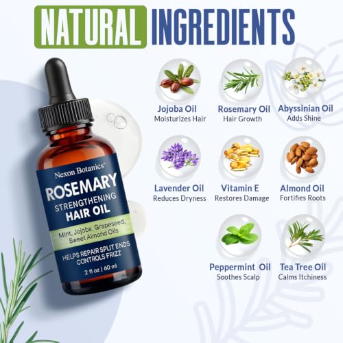 Rosemary Oil for Hair Growth - Lightweight Scalp Oil 2 fl oz