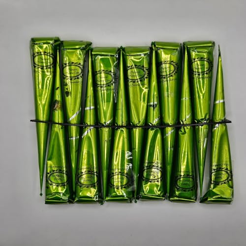 Saundrya PureGlow Organic Henna Cones - 6 Pack Ready-to-Use