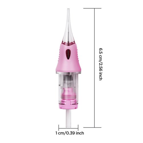 CHUSE V6 Professional Permanent Makeup PMU Cartridges Needles for Linework, Hairstrokes, Eyebrows, Lips, and Eyeliners - Nano Square Tapered Tip - Box of 10