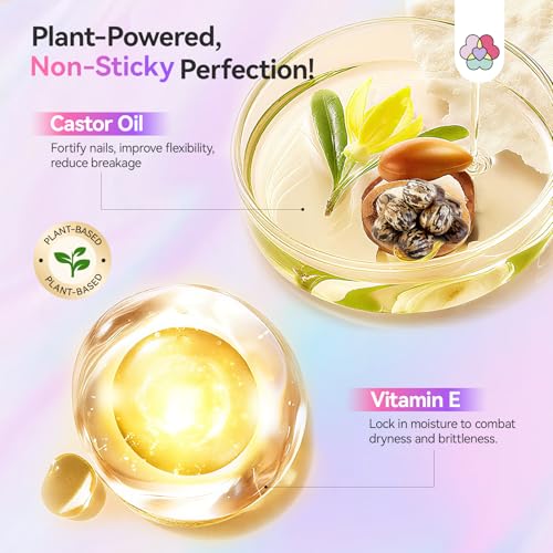 SAVILAND 7Pcs Non-Sticky Solid Builder Nail Kit Aurora Colors - Gel Nail Art Set
