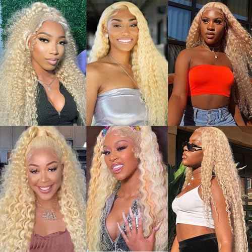 Blonde Curly Bundles 613 Honey Blonde Human Hair Bundles 14 16 18 Inch Brazilian Virgin Remy Hair Extensions 613 Kinky Curly Bundle Double Weft