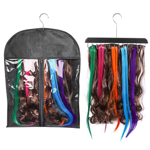 Hair Extension Hanger with 14 Hooks & Dustproof Bag