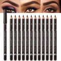 12-Piece Eyebrow Pencil Set, Waterproof Dark Brown