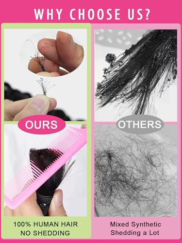 RESACA Human Braiding Hair 100g 2 Bundle 16 Inch Deep Wave Bulk for