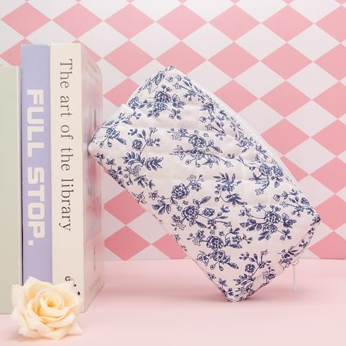 Quilted Makeup Bag Small Cosmetic Pouch Organizer