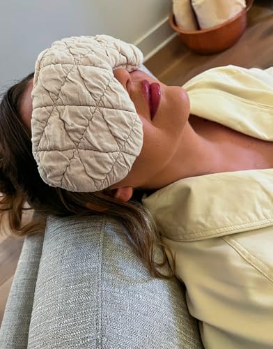 Quilted Eye Pillow with Herbal Blend - Oatmeal