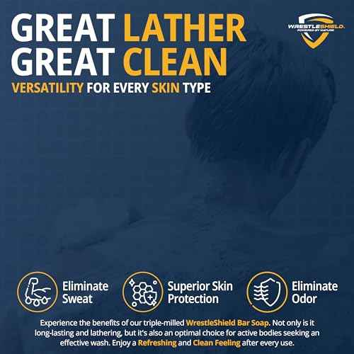 Bar Soap for Men & Women 2 Pack Deep Cleansing, Moisturizing & Odor Defense Soap Bars | Advanced Tea Tree & Eucalyptus Formula Body Soap Bar for Wrestlers, Athletes & Sports Enthusiasts