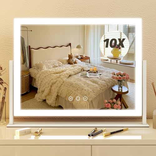 FENNIO 13x17 Vanity Mirror with Lights - Touch Dimmable