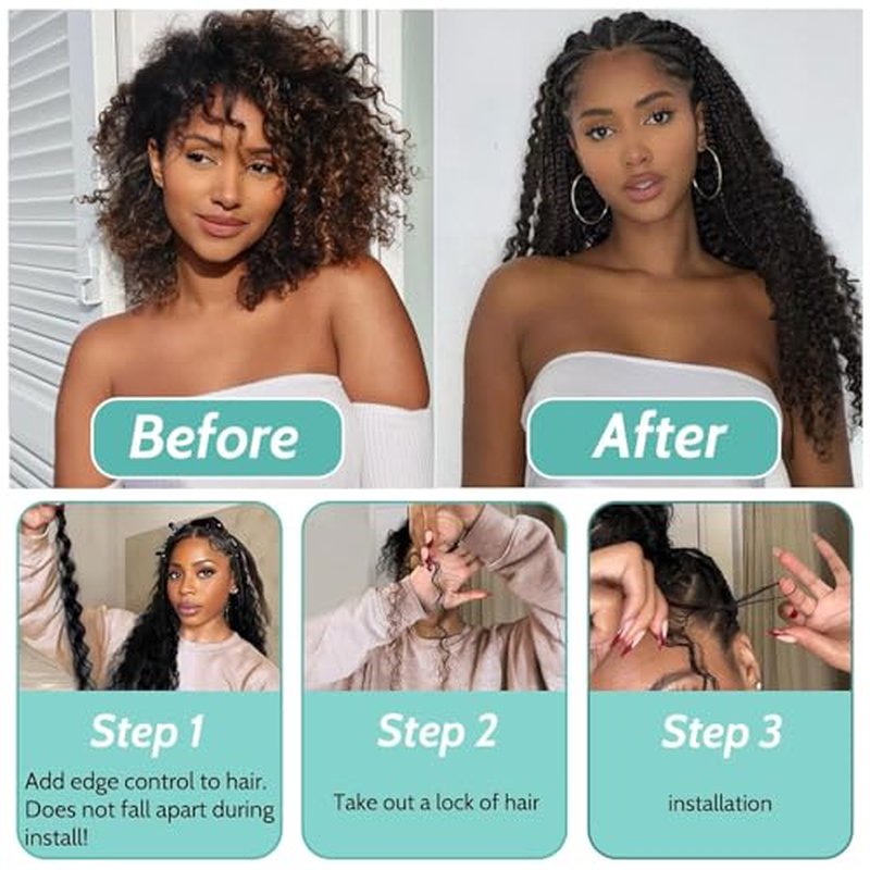 #30 Light Brown Deep Wave Braiding Hair 28 Inch 3 Bundle