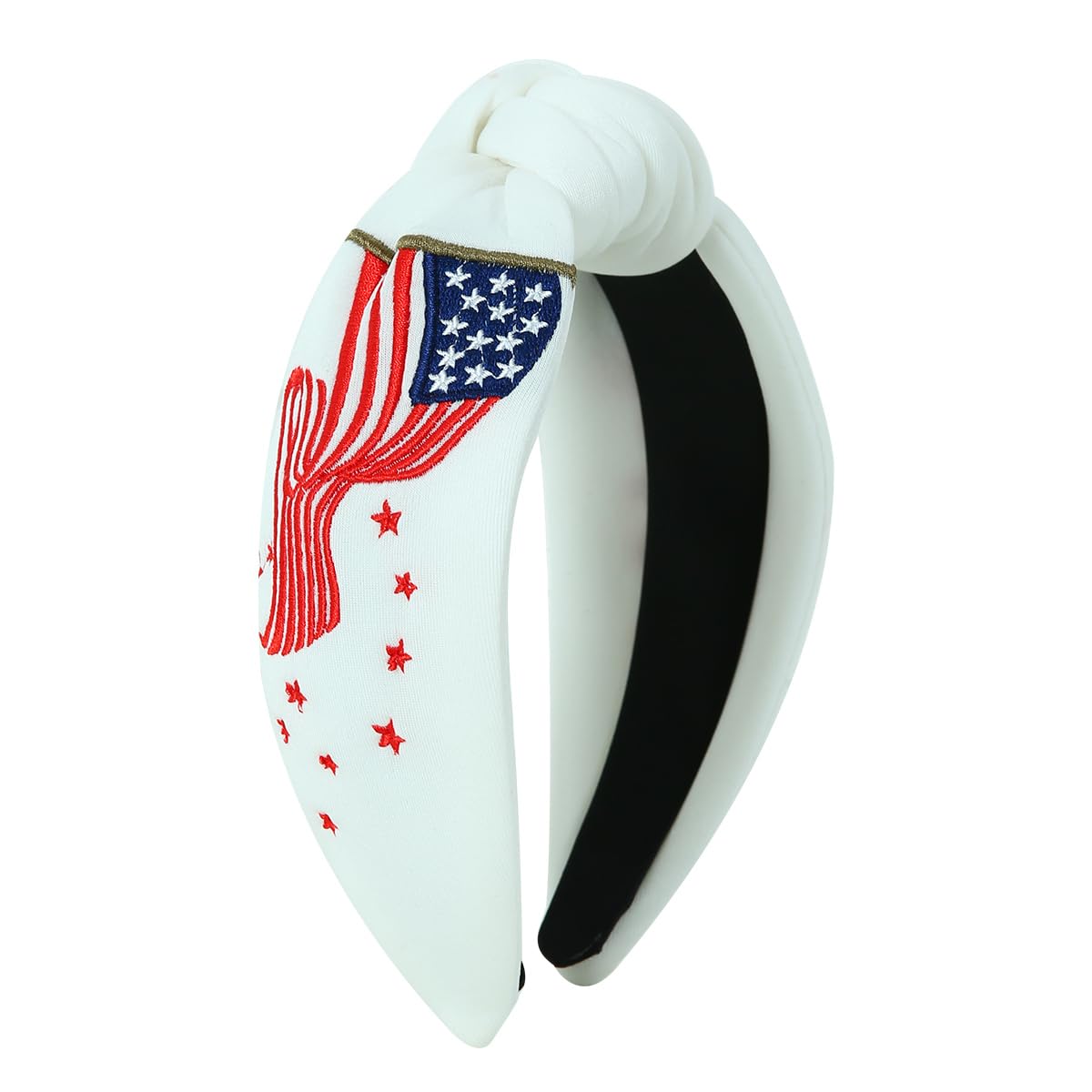 CULHEITE Red White and Blue Headband USA Flag Headband Patriotic Star Independence Day 4th of July Accessories for Women Girls