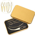 Dreadlock Interlocking Tool Set - 5 Pc Gold Metal Loc Maintenance