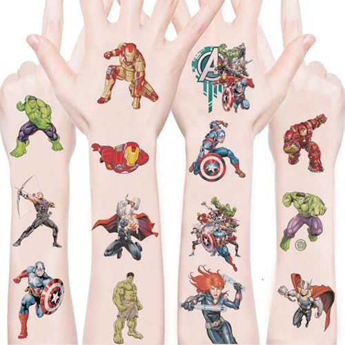 Avengers Temporary Tattoos 100-Sheet Pack for Kids Party Favors