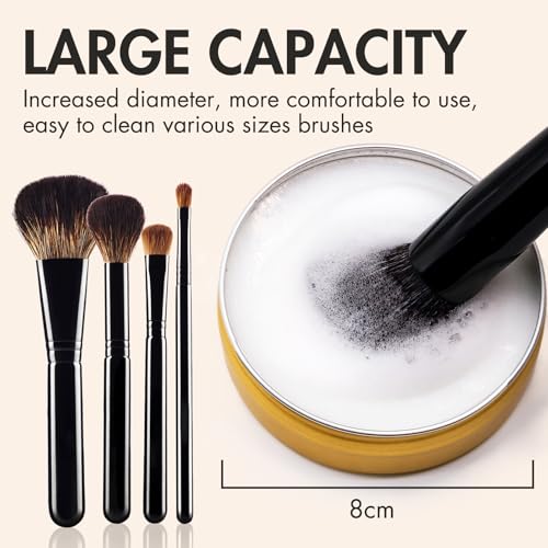 Embagol Makeup Brush Cleaner Soap with Silicone Pad, 100g