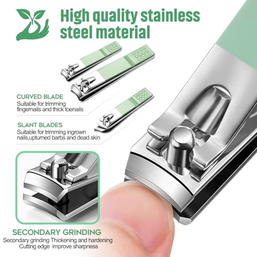 16-Piece Professional Manicure Set with Travel Case | Stainless Steel Nail Clippers
