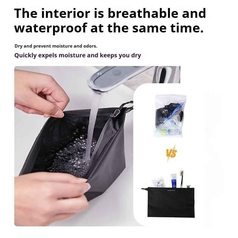 Bee Nesting Waterproof Toiletry Bag, Lightweight Makeup Pouch, Hanging Travel Pouch, Large Capacity Toiletry Case for Business Trips, Travel, and Hot Springs (Wine Red)