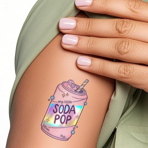 Iridescent Pre-Cut Demon Cartoon Hunters Temporary Tattoos - Demon Movie Hunter Party Decorations & Favors Stickers Gift for Korean Idol Movie Birthday Party Goodie Bag Stuffers & Prize Supplies