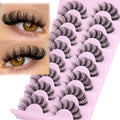 Yawamica Russian Volume 3D Wispy Lashes D Curl 8 Pairs
