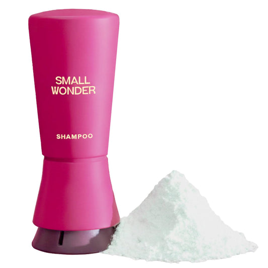 SMALL WONDER® Signature Shampoo – 2.5 oz (50-80 Washes) – Sulfate-Free, Paraben-Free, Color-Safe, Powder-to-Creamy-Lather Formula – For Shinier, Smoother Hair
