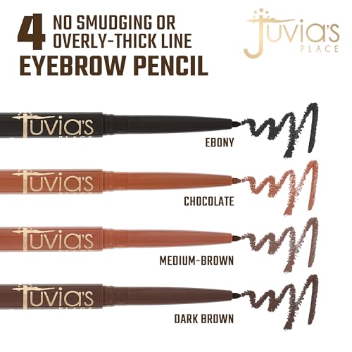 Juvia's Place iSculpt, iShade - Medium Brown, Eyebrow Pencil Liner with Spoolie Brush, Eyebrow Makeup, Brow Definer, Waterproof, Filler, Brow Liner Pencil