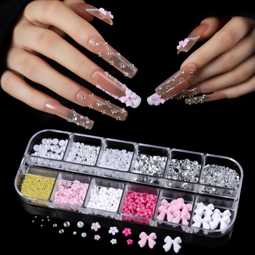 Teenitor 240pcs XXL Square Acrylic Nail Tips Kit with Charms & Brushes