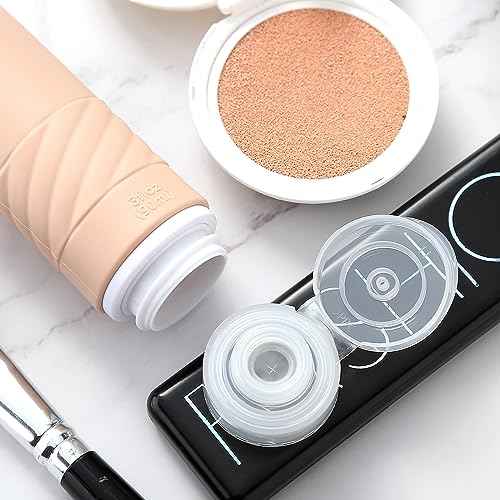 Gemice Travel Bottles for Toiletries, Tsa Approved 3oz Portable Travel Bottles, BPA Free Leak Proof Squeezable Travel Size Containers, Travel Accessories for Shampoo Conditioner Lotion (4 Pack)