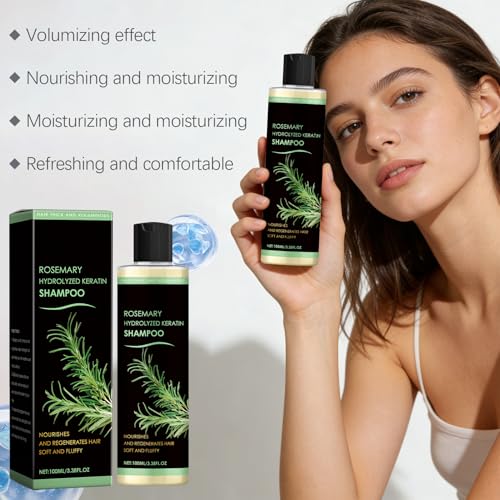 NovaCharm Rosemary Shampoo with Keratin - 2 Pack, 100ML Each