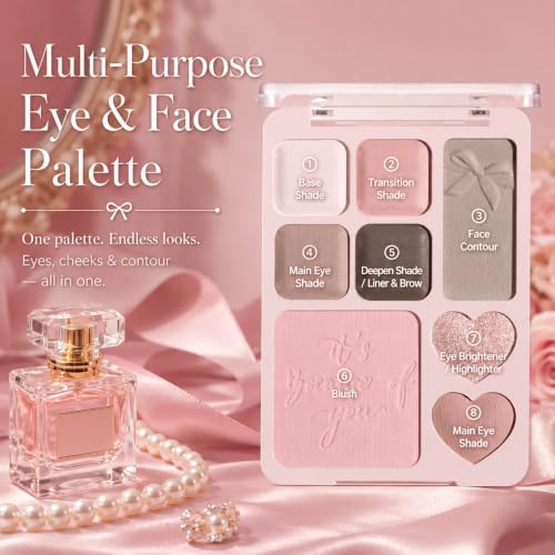 All-in-One Eyeshadow and Blush Palette - Velvet Matte & Shimmer