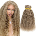 Ash Blonde Curly Wave Hair Bundles - Brazilian Virgin Hair 24-28 Inch