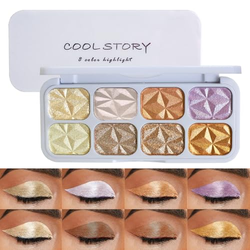 8-Color Shimmer Eyeshadow Palette - High Pigment & Waterproof