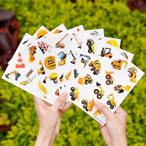 96 Pcs Construction Truck Temporary Tattoos for Kids