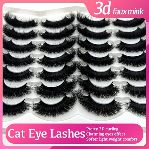 25mm Fluffy Faux Mink Lashes - Dramatic D Curl Volume Eyelashes