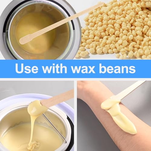 300 Pcs Wax Sticks, Wooden Waxing Sticks, Wax Strips, Eyebrow Wax Sticks, Small Waxing Applicator Sticks for Hair Removal, Facial, Smooth Skin (300 Pack)