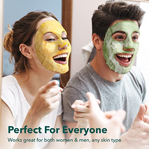 Purederm Deep Purifying Yellow O2 Bubble Mask Turmeric (5 Pack) ? Bubble Face Sheet Mask for Purifying & Vitalizing