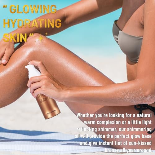 UCANBE Body Shimmer Oil 100ml - Waterproof Glow Liquid