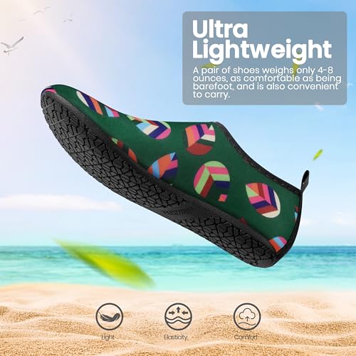 SEEKWAY Water Shoes Women Men Adult Quick-Dry Aqua Socks Barefoot Non Slip for Beach Swim River Pool Lake surf Black SK002(U)