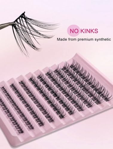 120 Wispy Cluster Lashes, 8-16mm Natural Individual Lashes