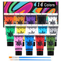 Bowitzki 14 Colors Face Body Paint Set - 20ml Water Based