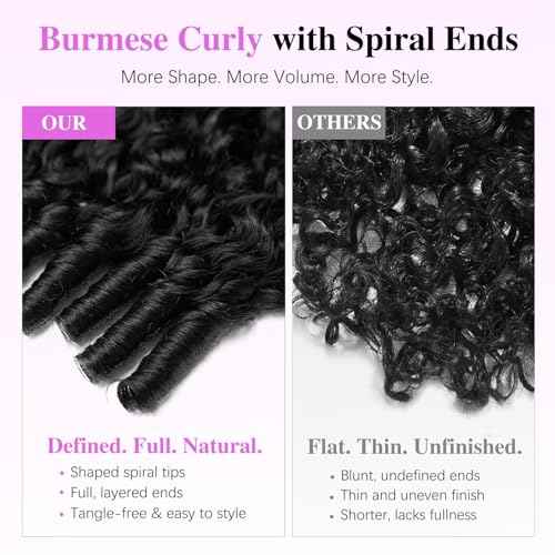 Larhali Half Wig Human Hair Glueless Wigs Upgrade 3 IN 1 Half Wig With Drawstring Seamless Clip Ins Flip Over Burmese Curly Human Hair No Glue No Lace For Women 200% Density (Natural Color, 22inch)