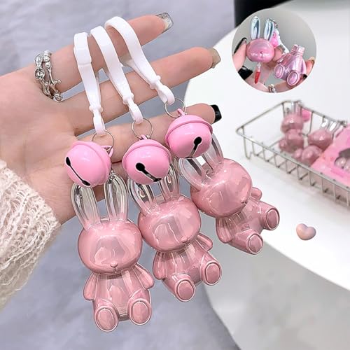 3-Color Matte Liquid Lipstick Set with Rabbit Keychain