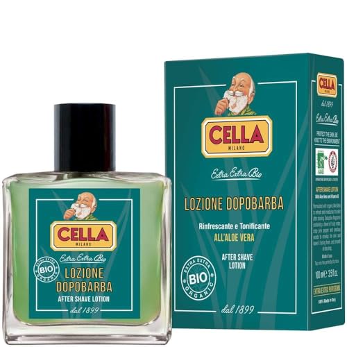 Cella Milano Aloe Vera After?Shave Splash, 100?ml ? Invigorates & Cools Skin with Classic Barbershop Scent ? Made in Italy